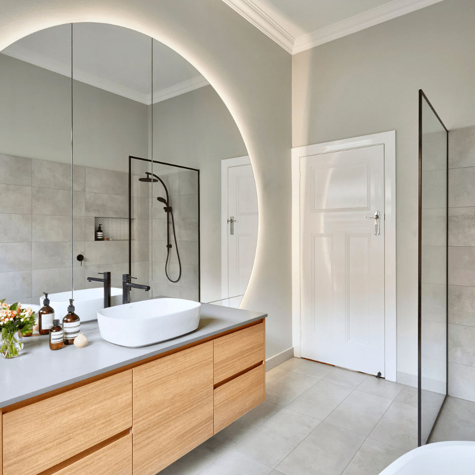 Smarter Bathroom and Kitchens - A white modern bathrooms designed by specialised bathroom renovations in Melbourne